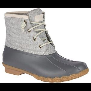 Sperrys grey saltwater duck boots